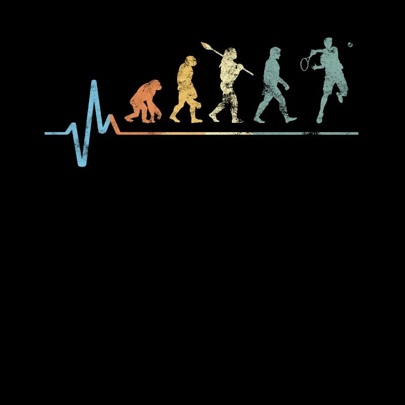 Tennis Evolution Herzschlag Vintage Retro Puls
