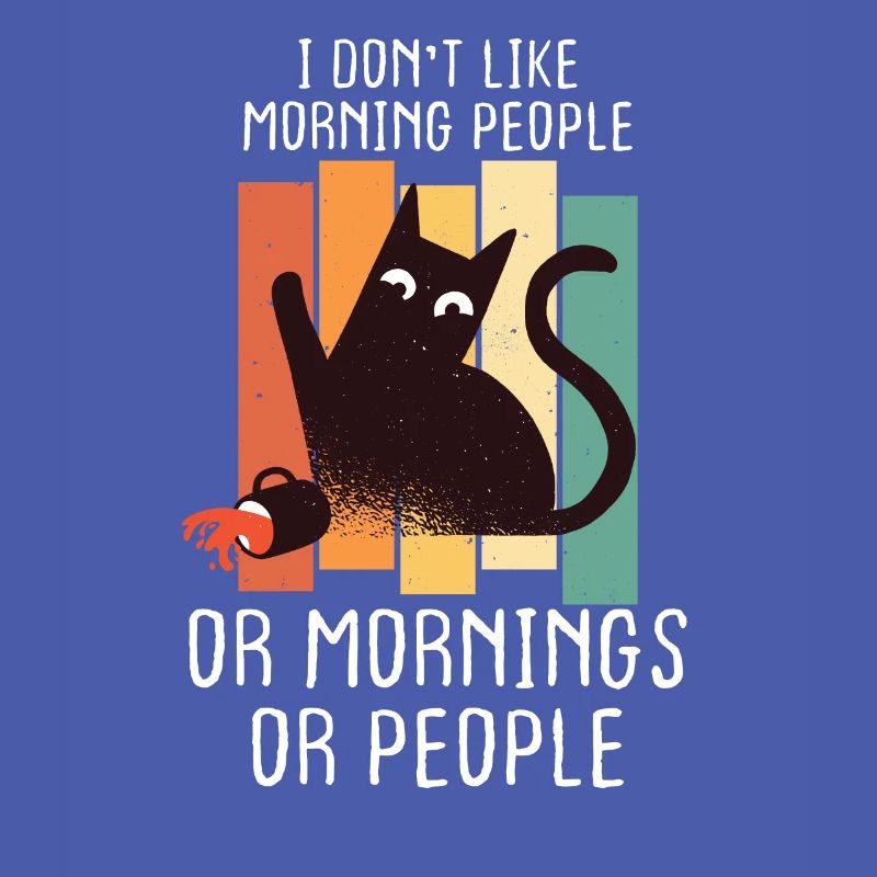 Cadeau de café de chat de chat de moufle du matin