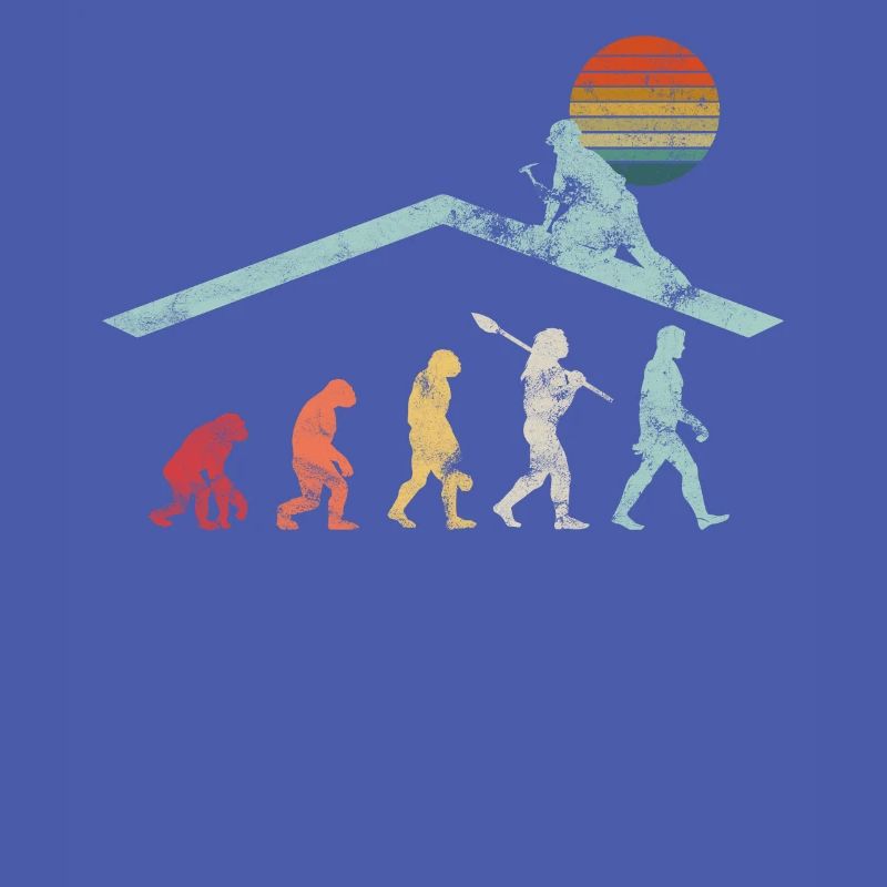 Dachdecker Handwerker Zimmermann Evolution Geschen