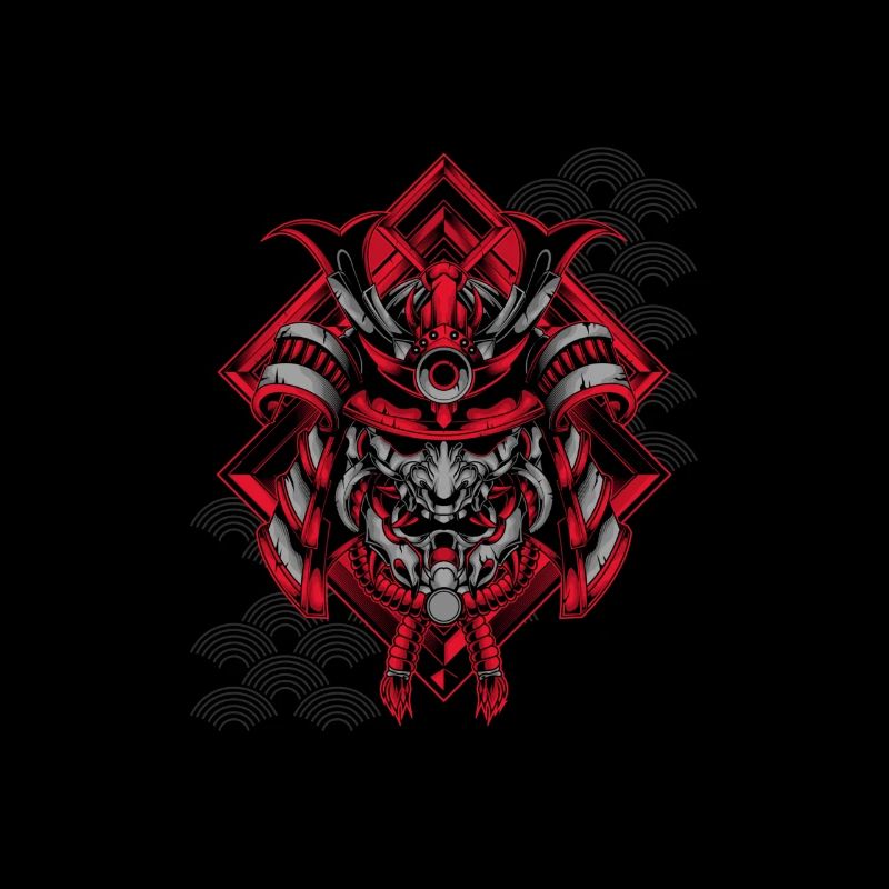 böser Samurai Krieger styisches Tshirt Geschenk