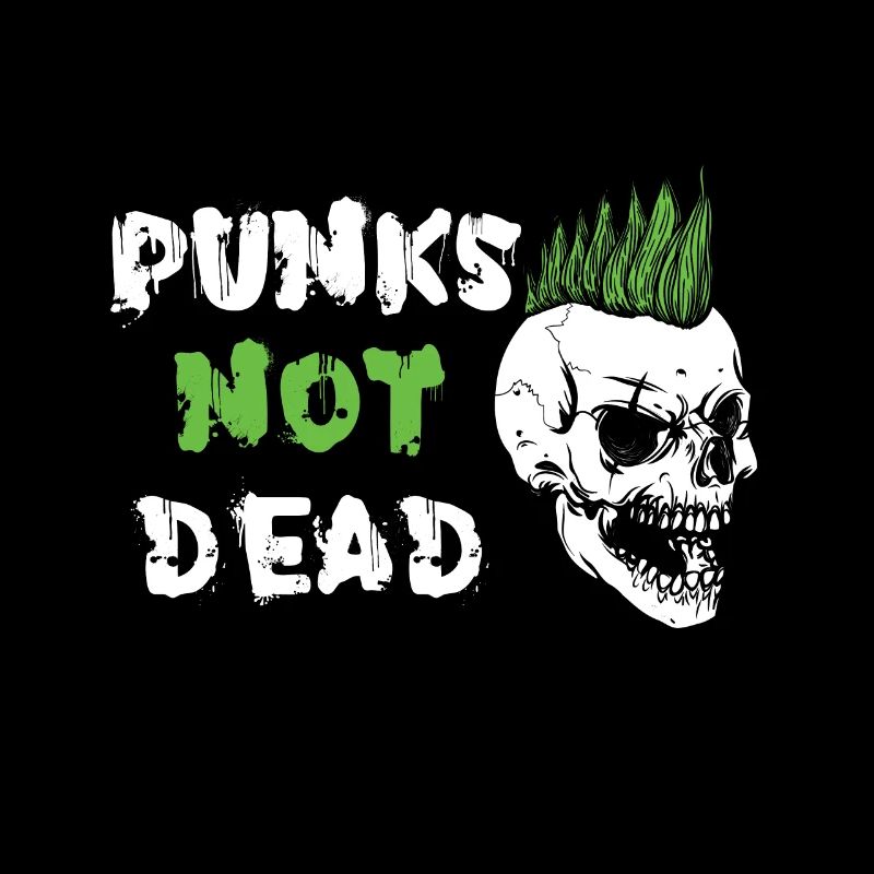 Punks Not Dead Anarchy Punker Totenkopf Skull Punk