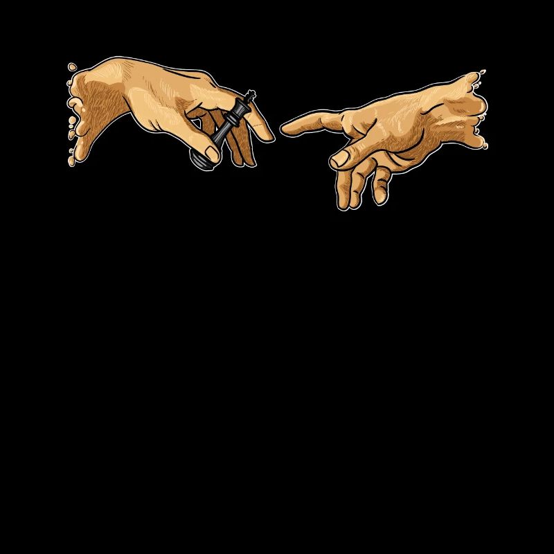 Chess player chess king Michelangelo hand