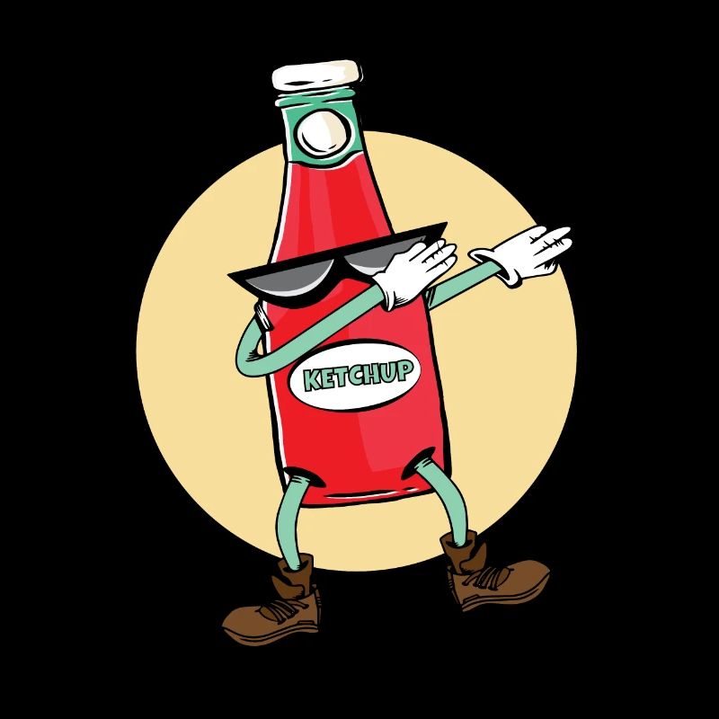Ketchup Dab Pose Gift Dancing Ketchup Dabbing