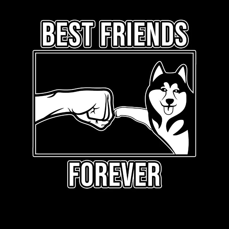 Fauststoß Bester Husky Siberian Husky Freund