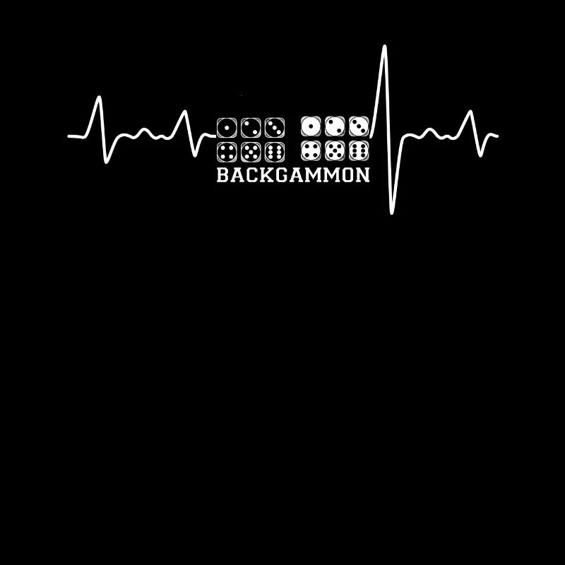 Backgammon heartbeat gift for board game fans