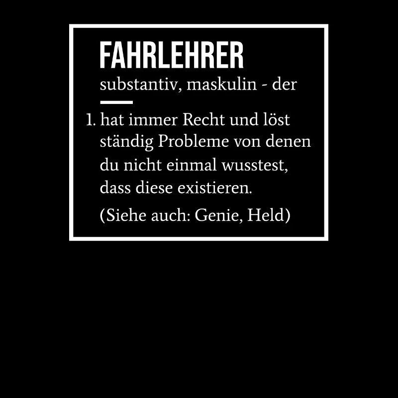 Fahrlehrer Fahrschule Führerschein Auto Geschenk