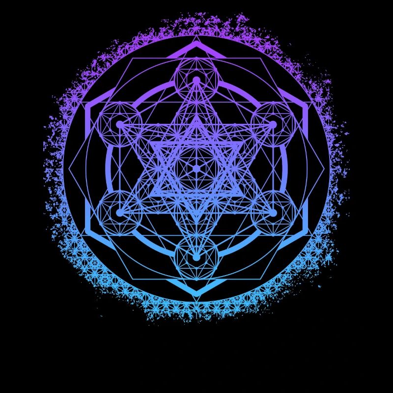 Metatron's Cube Gradient Sacred Geometry Symbol