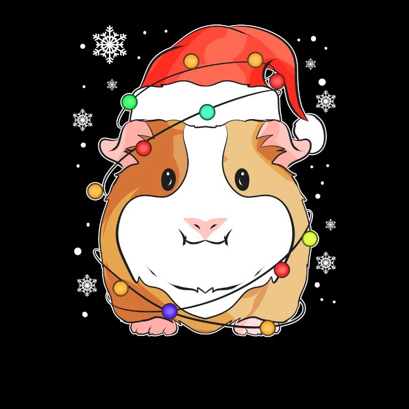 Amoureux des animaux de compagnie de Noël de cochon d'Inde