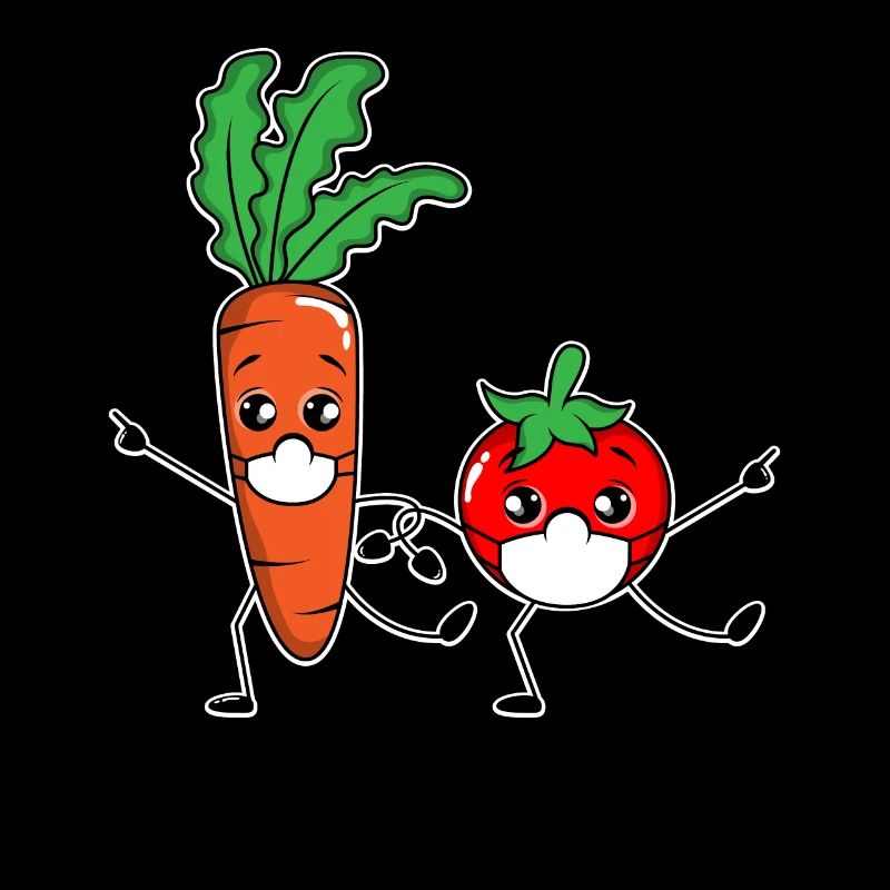 Dancing vegetables with mask vegeterian Vegan Tee