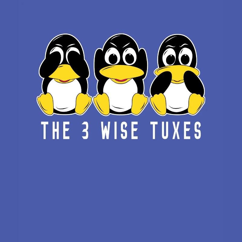 3 Linux penguins hear see speak computer scientists