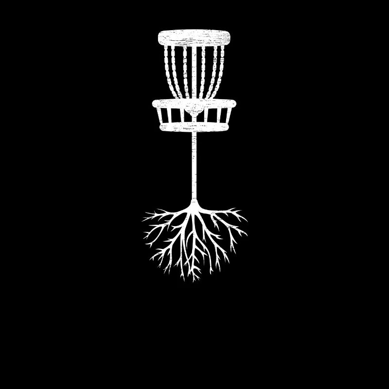 Cooles Disc Golf Grafik Geschenk Korb Wurzeln