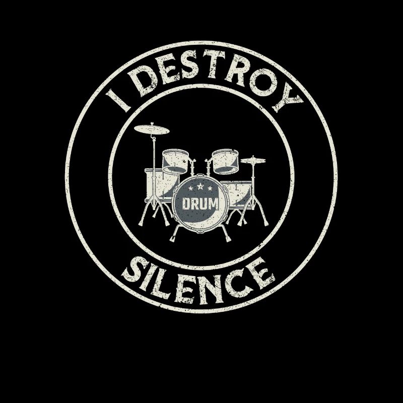 I Destroy Silence Drums Drum Set ... batteur