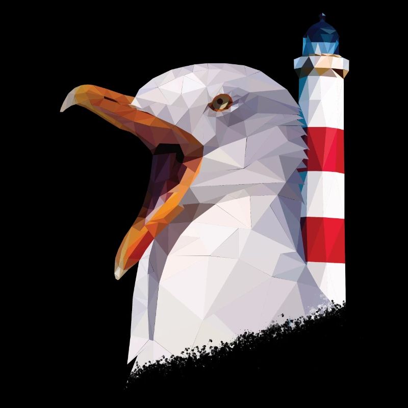 Leuchtturm, Möwe - Ostsee Nordsee Urlaub