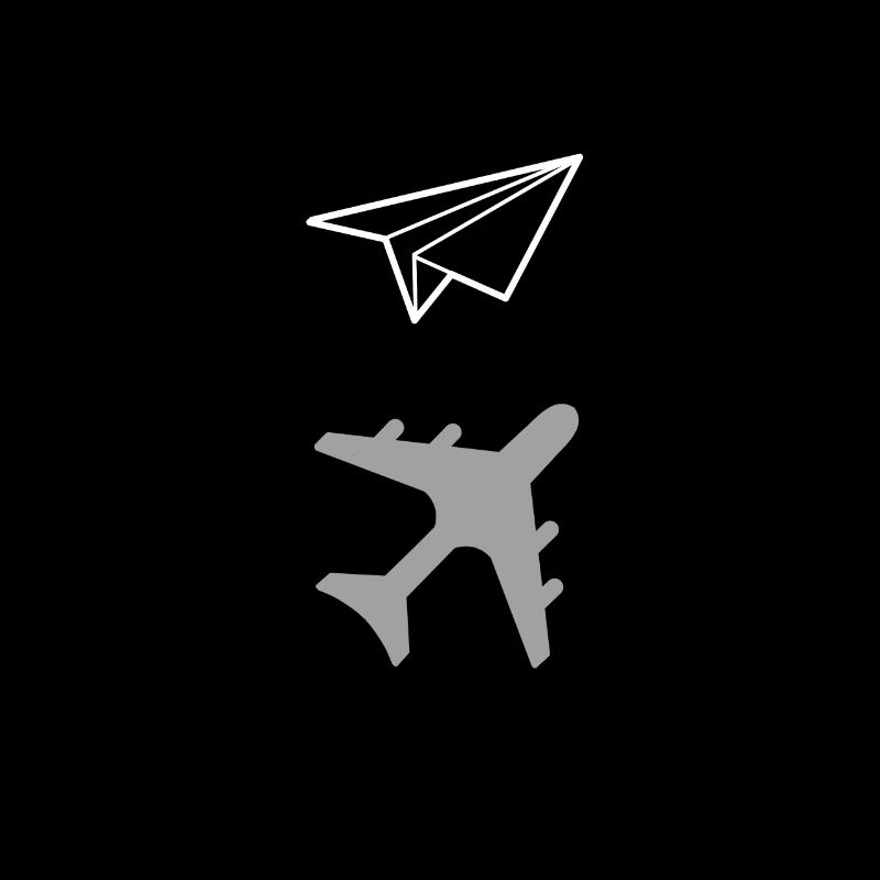 Paperplane Schatten Künstler oder Pilot Geschenk