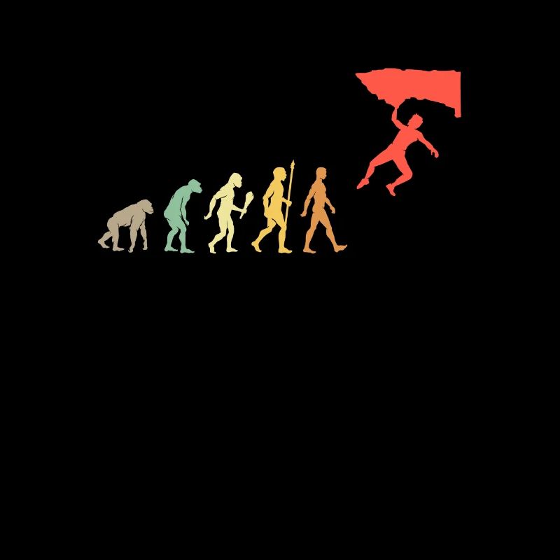 Vintage Bouldern Evolution Klettern Geschenkidee