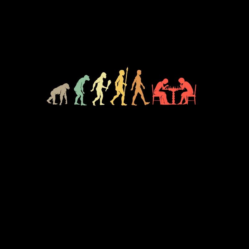 Vintage Schach Evolution Schachspieler Geschenk