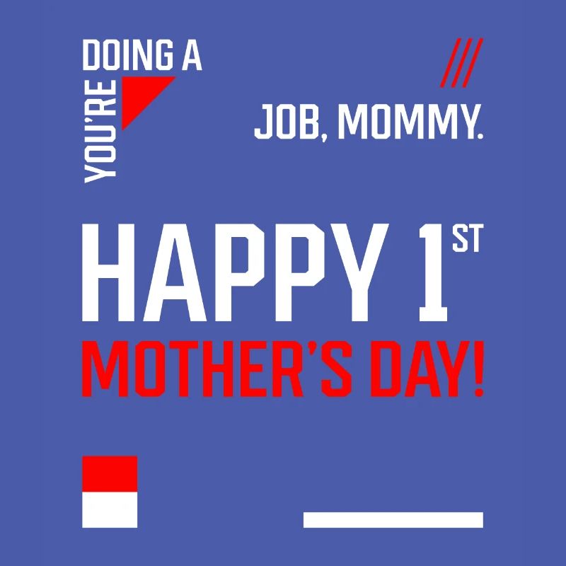 Glücklich 1. - Muttertag Geschenk cool