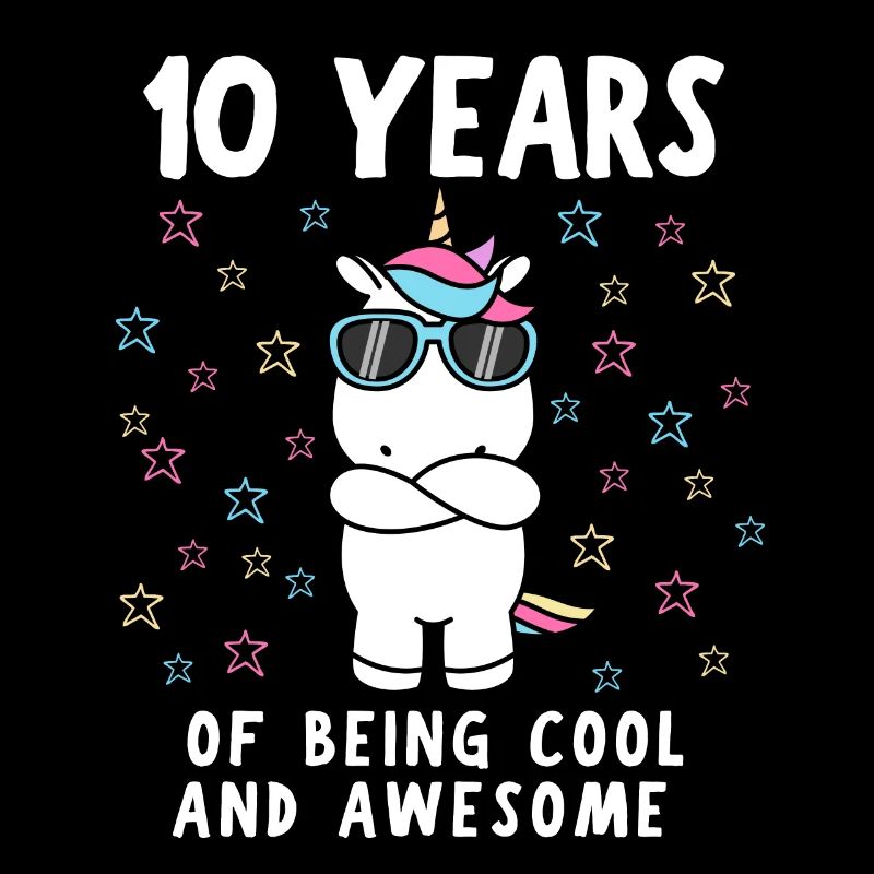 10e anniversaire 10 ans de licorne cool