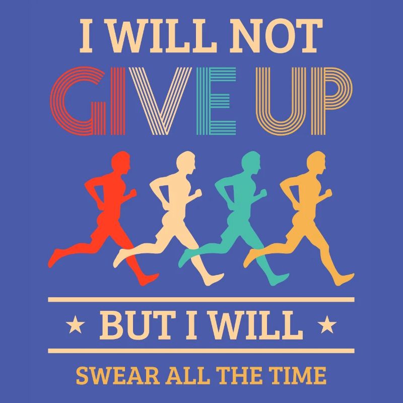 Laufspruch Design I Will Not Give Up