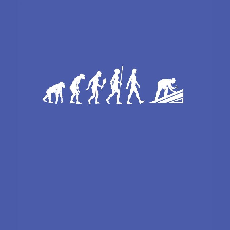 Lustige Dachdecker Evolution Dach Geschenkidee