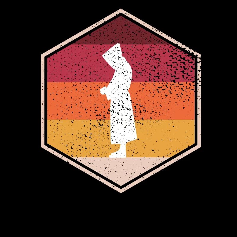 Retro Monk Hexagon Design