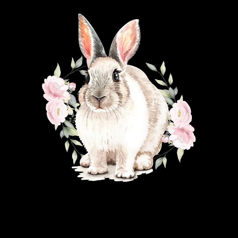 Mignon aquarelle lapin lapin de Pâques