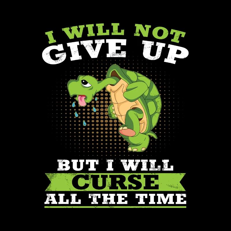 I Will Not Give Up Runner Turtle Running Jogging