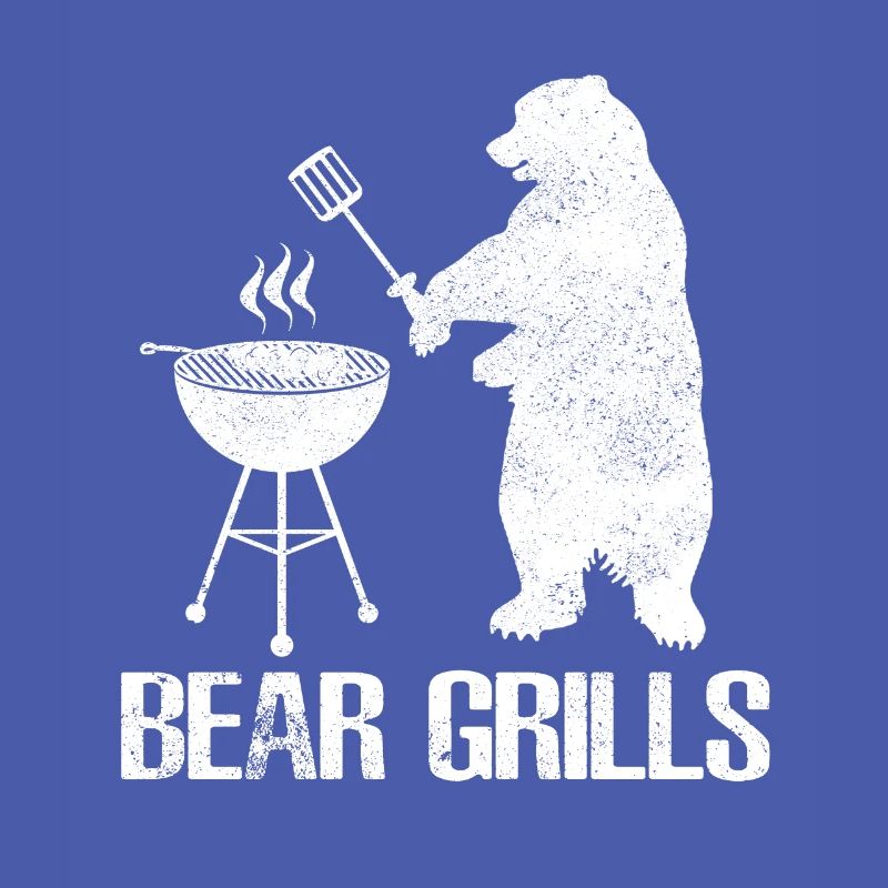 Bear Grills - Bär beim grillen oder BBQ Barbecue