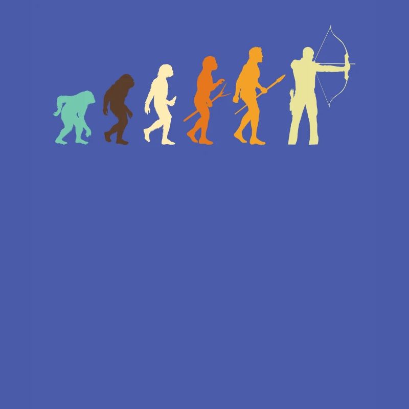 Evolution Bogenschießen Bogenschütze Geschenk