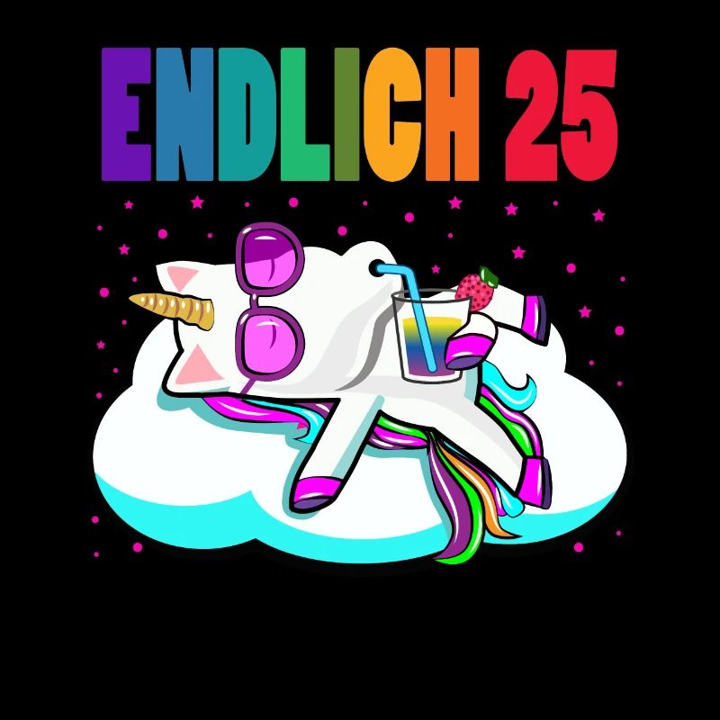 25. Geburtstag Mädchen Geschenk lustig Einhorn
