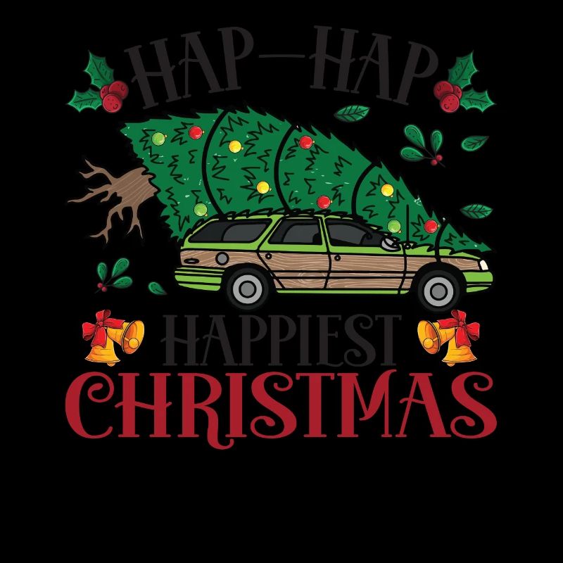 Camion de transport d’arbre de Noël le plus heureux