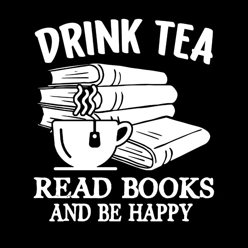 Tee Trinken Bücher Lesen Glücklich Sein