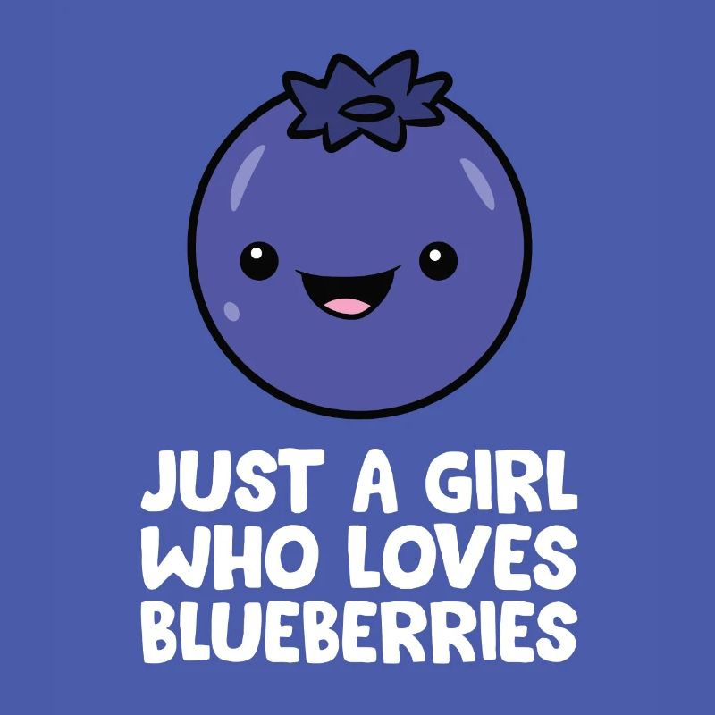 Nur ein Mädchen, das Blaubeeren liebt