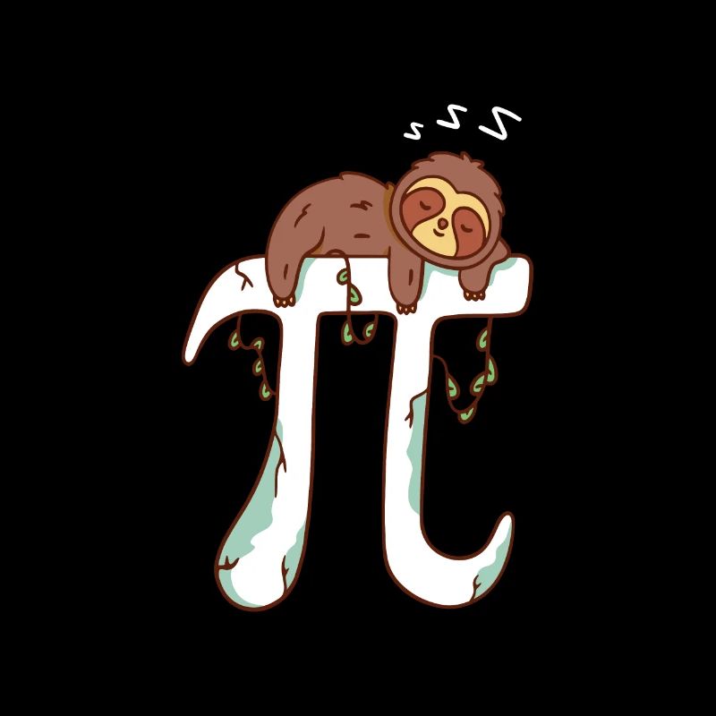 Math Pi Sloth Professeur de mathématiques Étudiant Blague