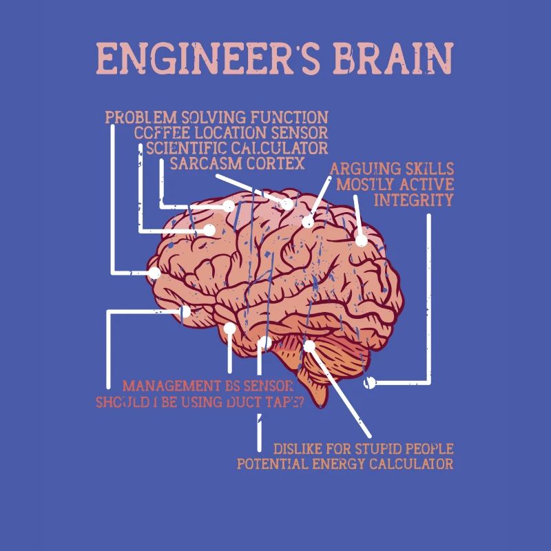 Engineer's brain problem solving function -