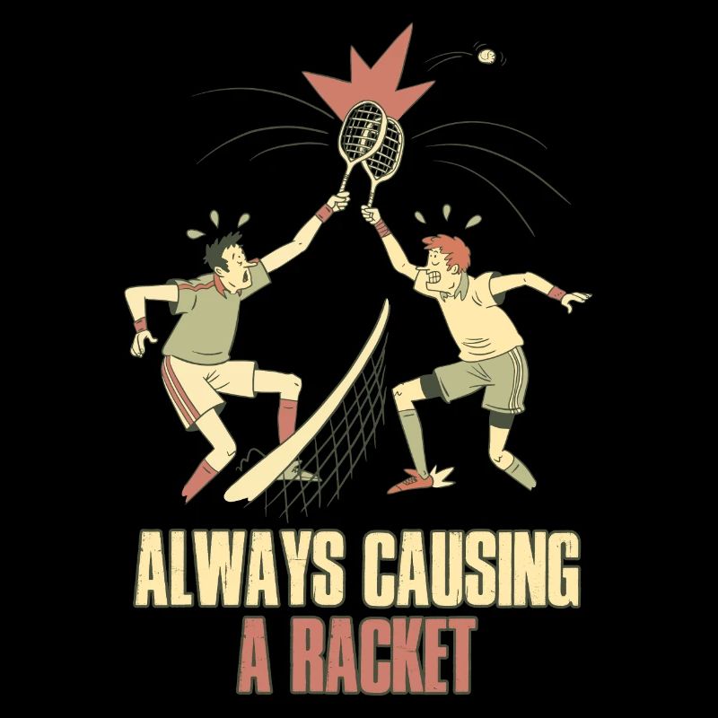 Always Causing A Racket Tennis Gift