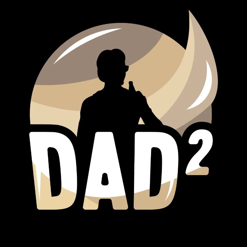 Vater Von Zwei Kindern Papi Vater Tag Papa