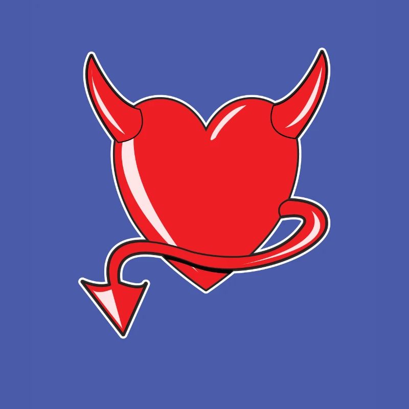 Red Heart - Devil Heart - Devil's Heart - Gift