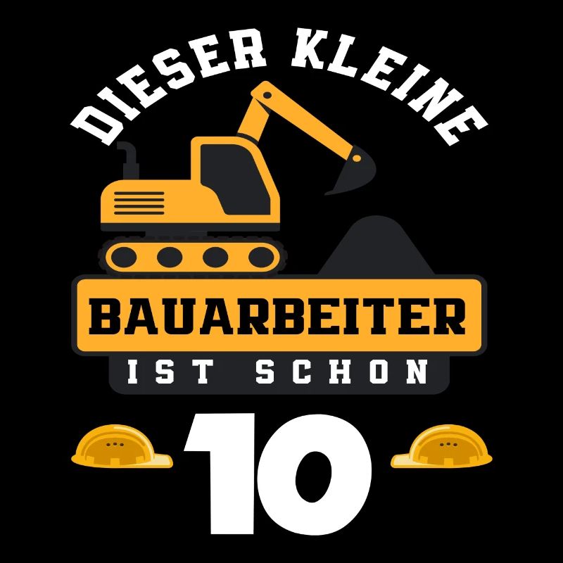 Construction Worker 10th Birthday Excavator Boys Gift