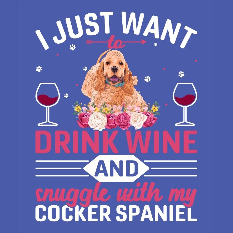 Buvez du vin câlin avec Cocker Spaniel