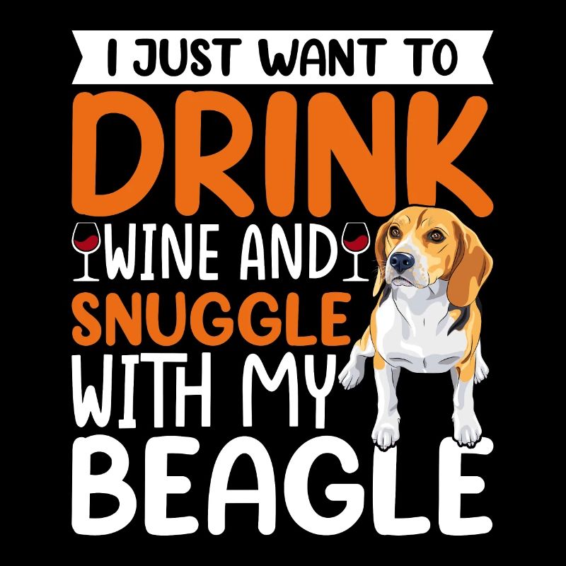 Drink Wine Cuddle with Beagle Dog Owners
