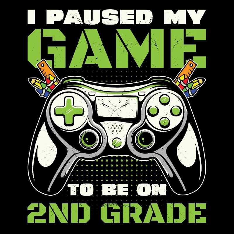 Second Grader Awesome Back To School Gamer Lover