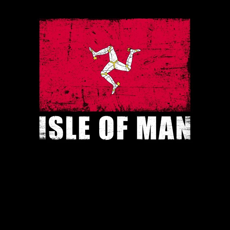 Drapeau de l’île de Man Grunge Drapeau de l’île de Man