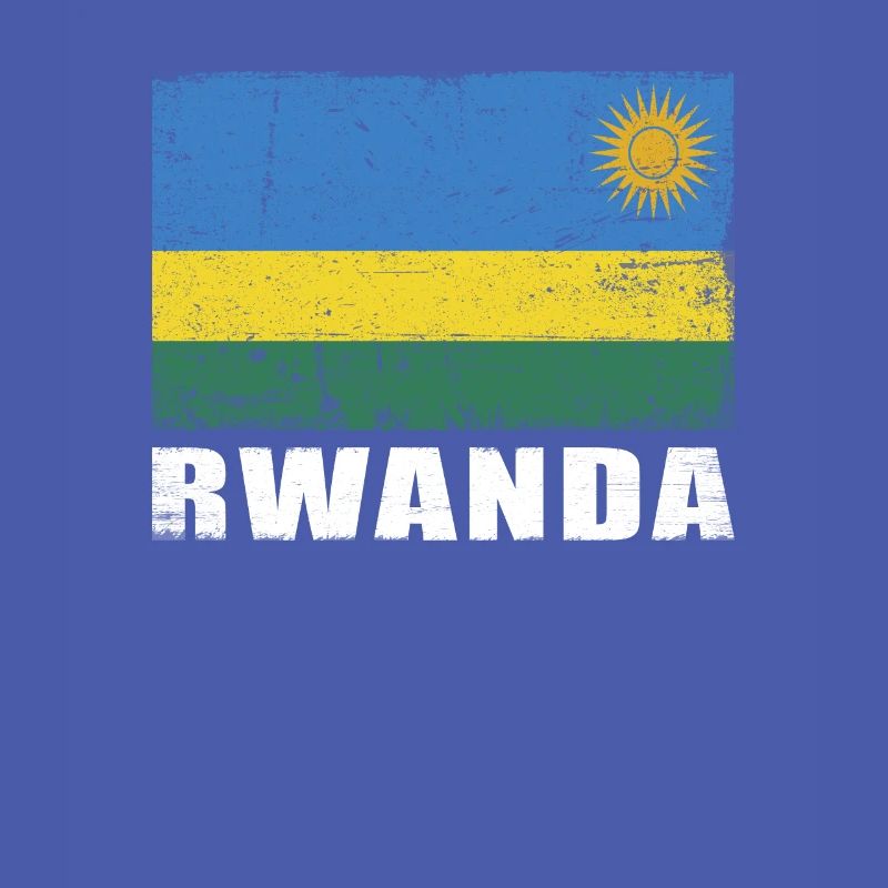 Drapeau du Rwanda Grunge Drapeau du Rwanda