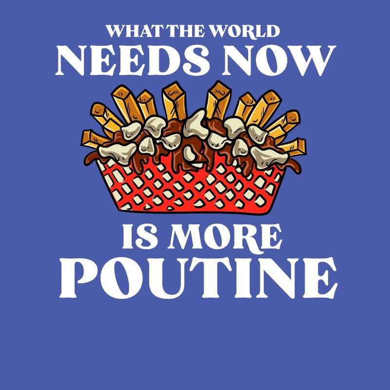 Kanadische Poutine Pommes Frites Mittagessen