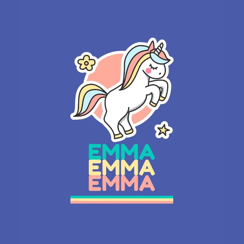 Emma Vorname Namensgeschenk Süßes Einhorn