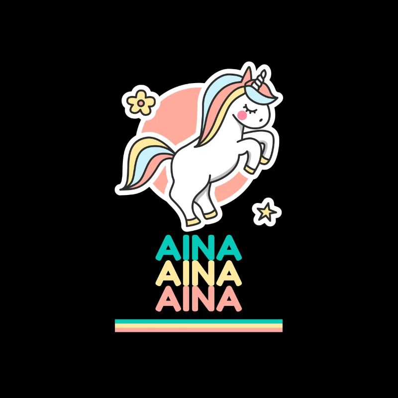 Aina Vorname Namensgeschenk Süßes Einhorn