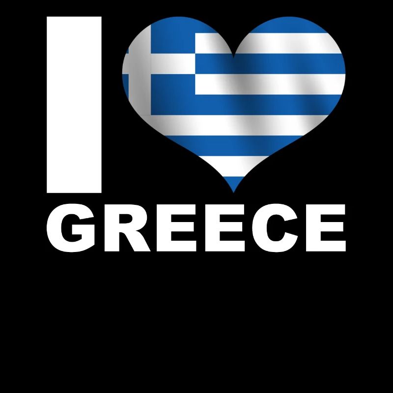 J’aime la Grèce drapeau du cœur Grèce