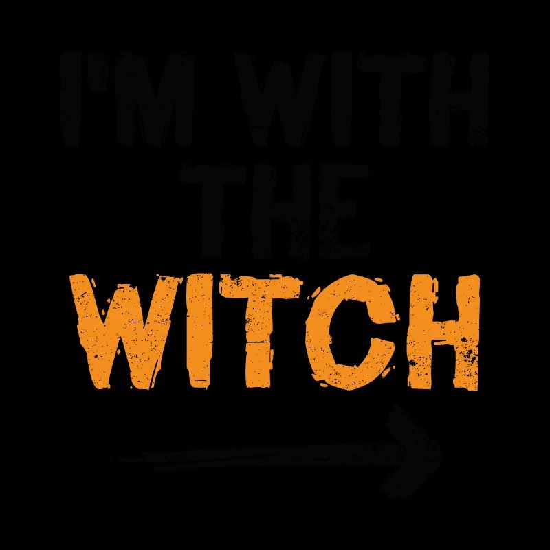 Ich bin mit der Hexe Funny Halloween Ehemann Ehefrau