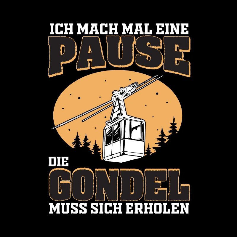 Pause Bergbahn Gondel Seilbahn Lustig